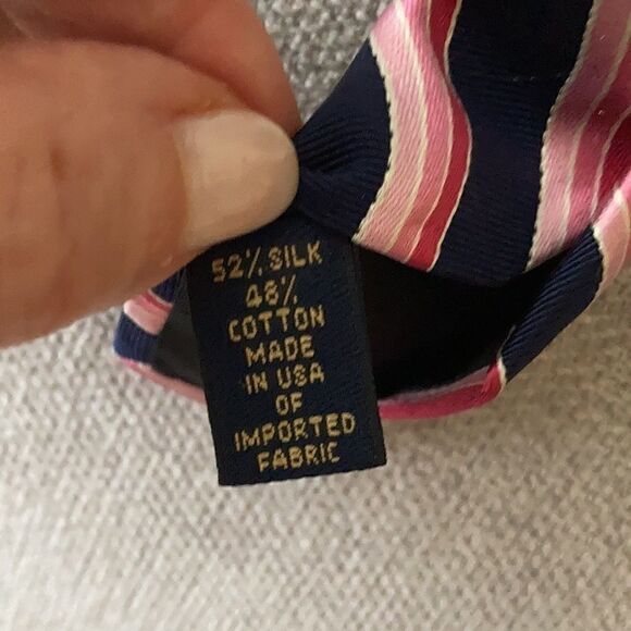 Brooks Brothers Makers Silk & Linen stripe Necktie - Picture 5 of 5